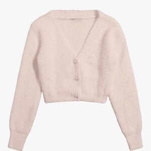 Women's Soft Pink Cardigan Sweater